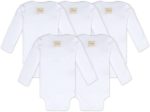 Burt's Bees Baby baby-boys Bodysuits, 5-pack Short & Long Sleeve One-pieces, 100% Organic Cotton - Image 2